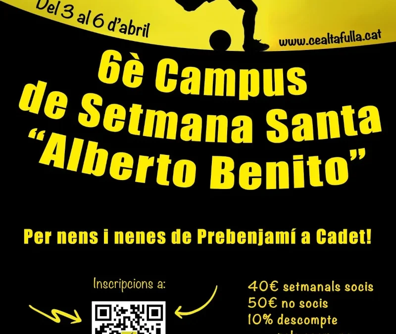 6è Campus de Setmana Santa Alberto Benito 2023